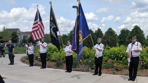 Veterans Memorial Dedication at central park maple grove