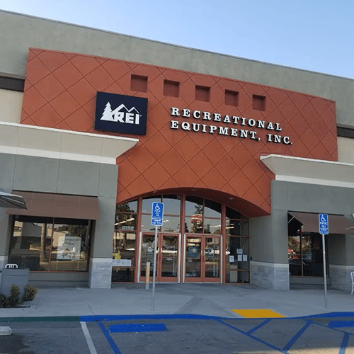 The front of the REI store in Northridge, California