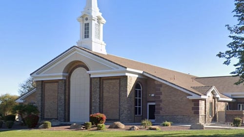 The Church of Jesus Christ of Latter-day Saints in Gilbert, Arizona, on Lemon Avenue.