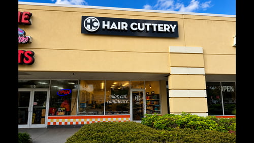 Outside the Hair Cuttery in  Palm Bay