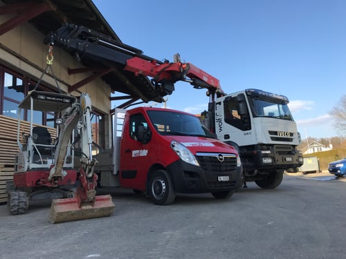 wolfKeller GmbH in Dörflingen Bauunternehmung Lastwagen und Kranarbeiten
