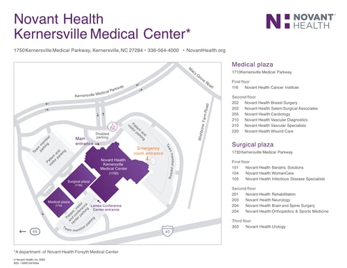 Campus map for Kernersville Medical Center