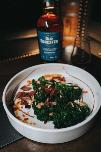 Broccoli rabe side at Barnett's Whiskey House in Waco