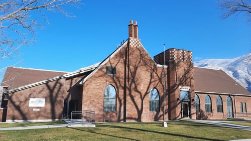 Photo of exterior of church building