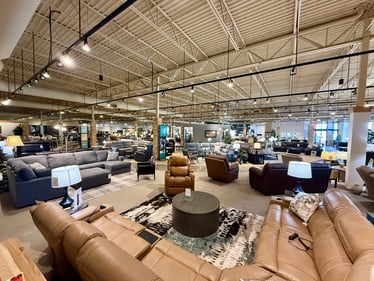 Power reclining sectional at Slumberland Furniture Champaign.