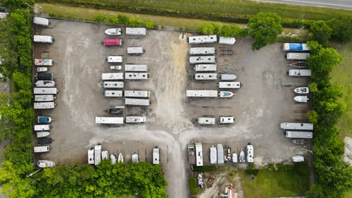 Uncovered parking RV and Boat parking at SpareBox Storage