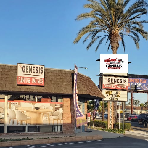 Genesis Furniture storefront in Hawaiian Gardens, CA location