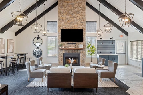 Clubhouse at AVIA Apartments at 110th Street in Overland Park, KS