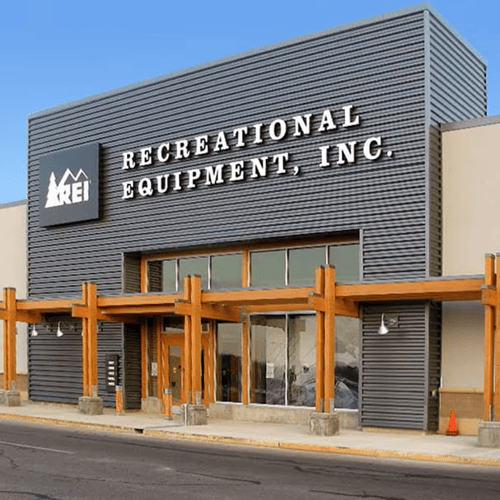 The front of the REI store in Cincinnati, Ohio