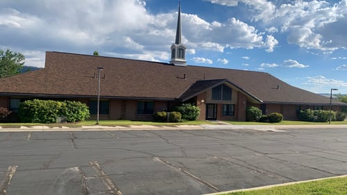 Church building exterior of The Church of Jesus Christ of Latter-day Saints located at 190 N 200 E in Bicknell, UT.