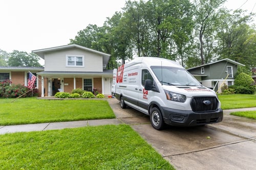 Closet America service van at residence