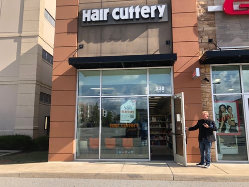 The front entrance of Hair Cuttery at King of Prussia Town Center.