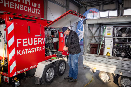 Wartung eines mobilen Aggregats
