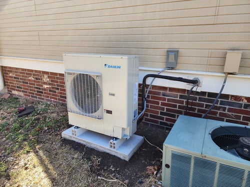 New Daikin mini split system installation