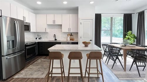 Kitchen and dining area at Elwood Apartments, Indian Trail, NC 28079