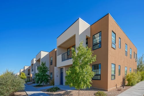 Exterior Building at Altitude at Vizcaya in Santa Fe, NV, 87505