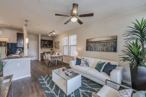 Apartment Living Room at Heights West 11th in Houston, TX