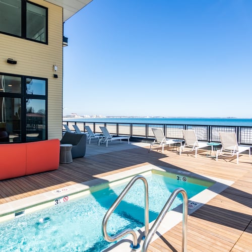 Ryder Revere Beach - Swimming Pool with Lounges Beside Facing the Ocean