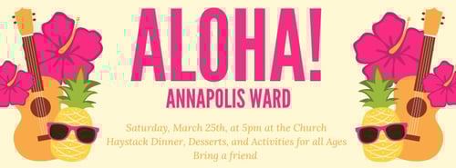 Annapolis Ward Aloha Party invitation