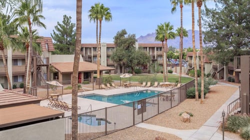 Aerial Pool View at Verde Apartments, Arizona, 85719