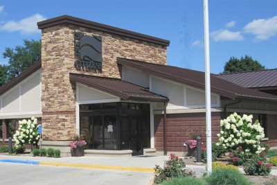 Exterior photo of First Citizens Bank Clarion Iowa branch