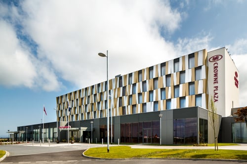Crowne Plaza diectly next to the airport.