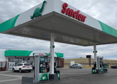 Sinclair Gas Station Fueling Island