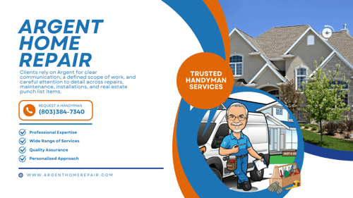 Argent Home Improvement & Repairs provides reliable handyman services for homeowners and real estate professionals, delivering consistent quality with precision and care. Serving Columbia, Lexington and the surrounding areas.