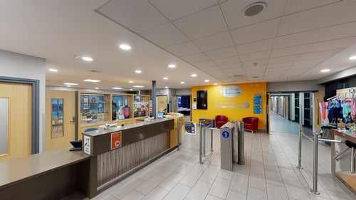Reception area at Aston-cum-Aughton Leisure Centre