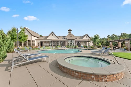 Sparkling Pool at The Ridge at Chenal Valley Apartments in Little Rock, AR