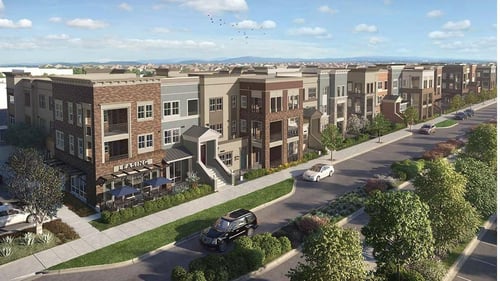 Happy resident socializing at Citron Apartment Homes in Riverside, CA