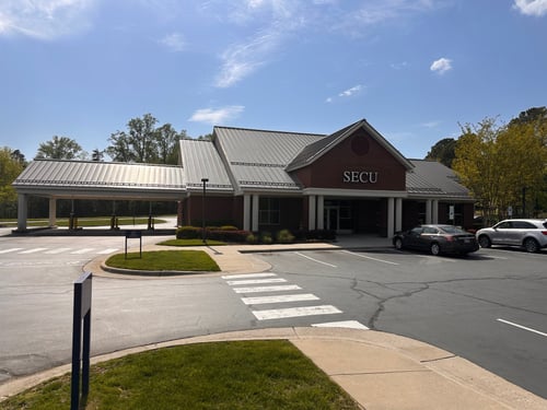 Outside view of the State Employees' Credit Union Greensboro-Holden road branch