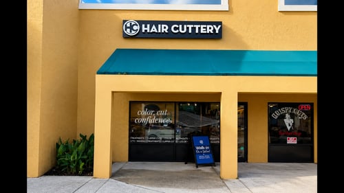 Outside the Hair Cuttery in  W Melbourne
