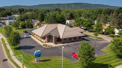 Aerial view of Prevail Bank -Wausau