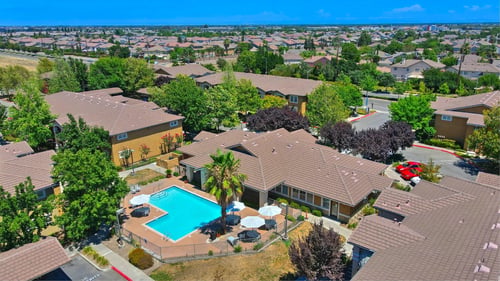 Apartment complex with pool at Hurley Creek, Sacramento, CA, 95834
