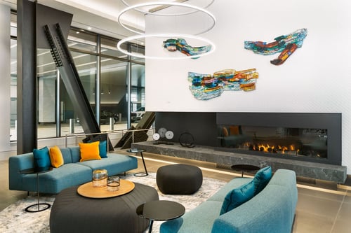 Beautiful lounge at Ora Seaport Apartments