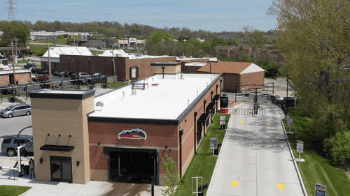 Rear View of Ballwin, Missouri Club Car Wash