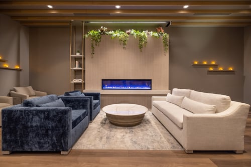 Woodhouse Spa Quiet Room with Fireplace