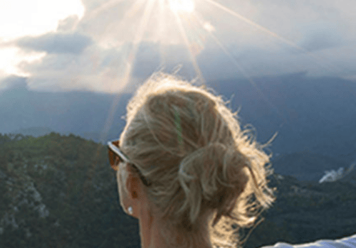 woman looking out at the horizon