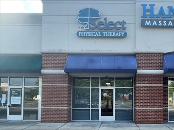 Outside front of building