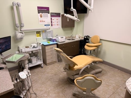 Dental operatory with patient chair at Elevate Dental Studios Agoura Hills