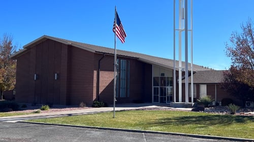 The Church of Jesus Christ of Latter-day Saints building in Veyo, Utah, at 176 East Center Street.