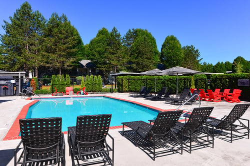 Pool at Woodlake Apartments, Kirkland, Washington