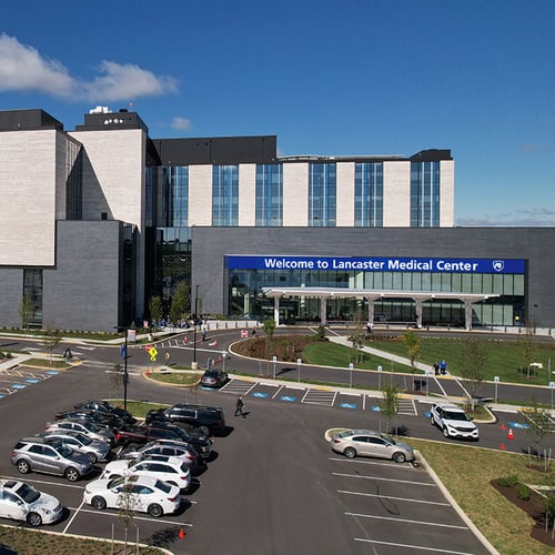 Lancaster Medical Center aerial image of external building.