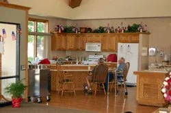 Kitchen in gathering room at Avera Brady Assisted Living in Mitchell, SD.