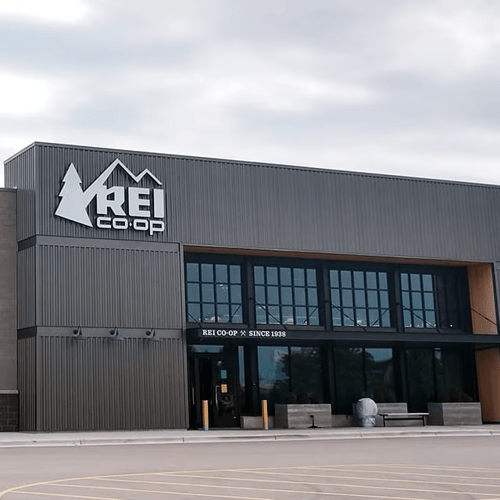 The front of the REI store in Kentwood, Michigan
