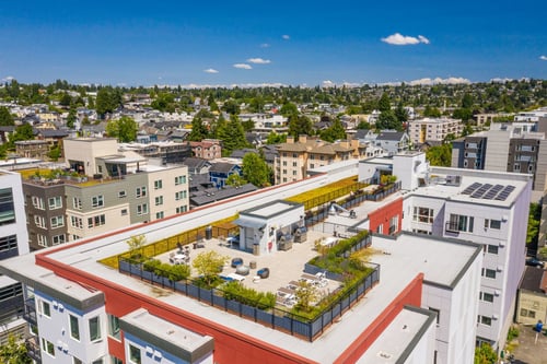 Aerial View at The Wilcox Apartments in Ballard, Seattle, WA 98107