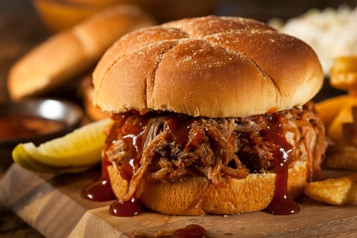 Signature pulled pork sandwiches at Harrah's Northern California American Station Restaurant
