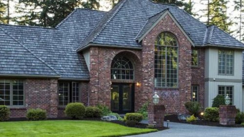 exterior of a large brick home