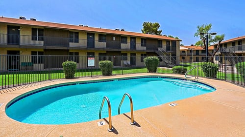 Apartment Complex with Pool at Sahuaro West Apartments, Phoenix, AZ